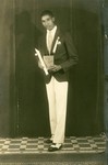 Black and white photograph of Lloyd L. Gaines upon unknown graduation